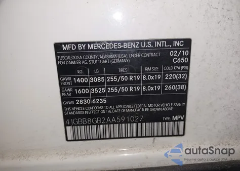 2010 Mercedes-Benz Ml 350 4Matic from USA, damaged, VIN 4JGBB8GB2AA591027